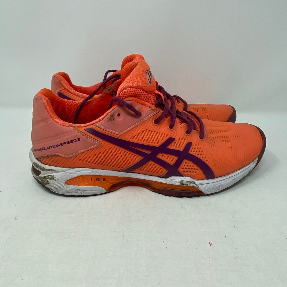 Asics Gel-Solution Speed 3 Womens Tennis Shoes Orange Purple E650N Size 6.5